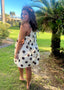 Polka Dot Barrel Mini Dress