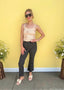 Polka Dot Crop Flare Jean