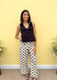 Polka Dot Linen Dress Pants