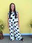 Sleeveless Top W/ Wide Leg Pant Set