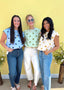 Polka Dot Drop Sleeve Balloon Top