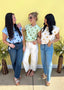 Polka Dot Drop Sleeve Balloon Top