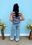 Two Toned Hem Wide Leg Jean