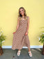 Structured Stitch Detail Polka Dot Dress