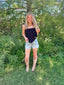 Eyelet Back Tie Tank Top
