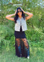 Ribbed Lace Maxi Dress