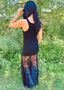 Ribbed Lace Maxi Dress