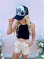 Round neck sleeveless crop top