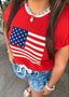 American Flag Cap Sleeve Sweater
