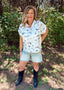 Western Collared Button Up w/ Pocket