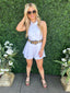 White Belt Romper