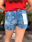 Slouchy Paisley Patch Pocket Shorts