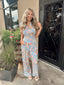 Smocked Waist Front Zip Jumpsuit