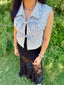 Railroad Pinstripe Denim Vest