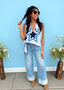 Two Toned Hem Wide Leg Jean