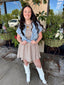 Sleeveless Gingham Smocked Dress