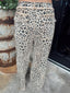Leopard Terry Knit Pants