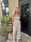 Smocked Waist Front Zip Jumpsuit