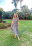 Smocked Gingham Maxi Dress