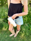 Eyelet Back Tie Tank Top