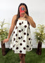 Polka Dot Barrel Mini Dress