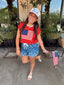 American Flag Cap Sleeve Sweater