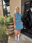 Cut Out Washed Denim Dress