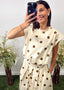Polka Dot Drop Sleeve Balloon Top