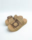 Double Band Raffia Embellished Sandal