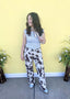 Cow Print Wide Leg Jean