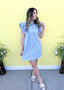 Ruffle Sleeve Pintuck Detailed Dress